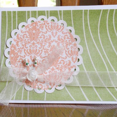 Doilie and Ribbon Card {hybrid}