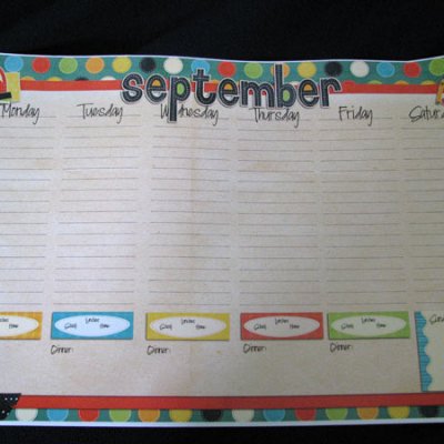September Weekly Calendar