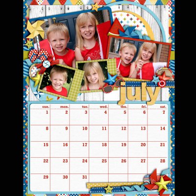 July Calendar Page
