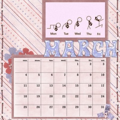 2012 CD Calendar March
