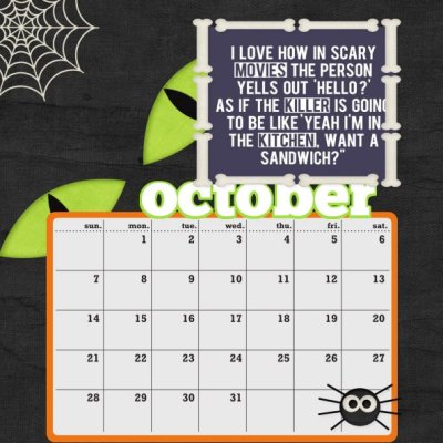 2012 calendar October