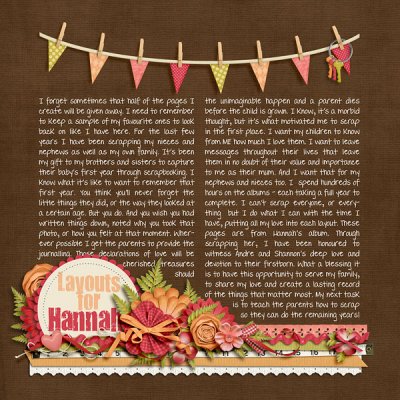 Layouts for Hannah - page 1