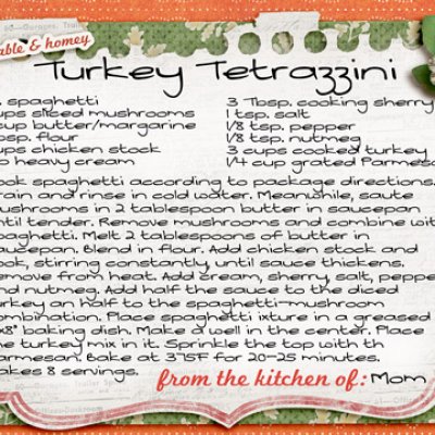 Turkey Tetrazzini Recipe