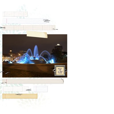 J.C. Nichols Fountain at Night
