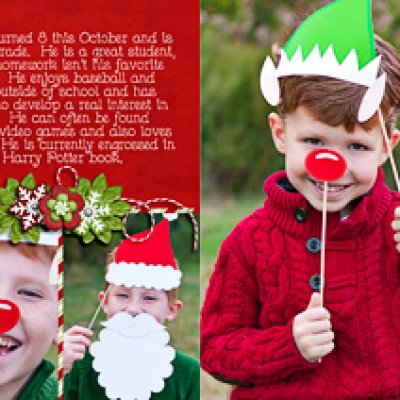 Christmas card, back