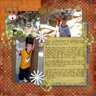 A Day at the Animal Kingdom (Left Page)