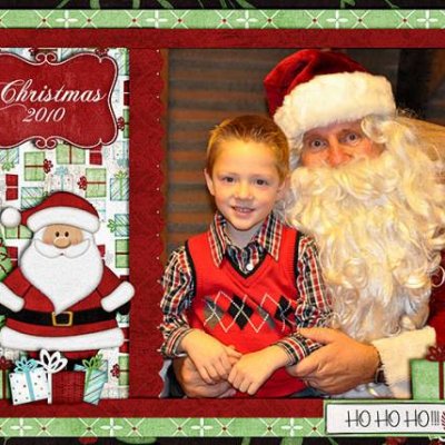 Caleb with Santa 2010