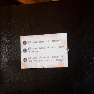 Simple rules for the kitchen