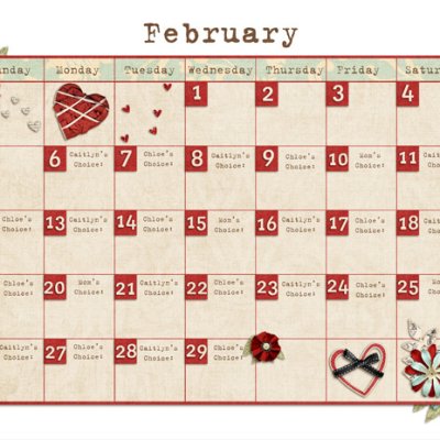 February book chart