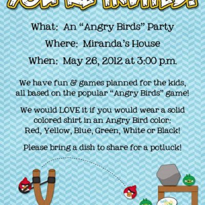 Angry Birds Invitation