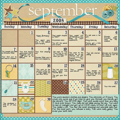 September 2008 Calendar Left