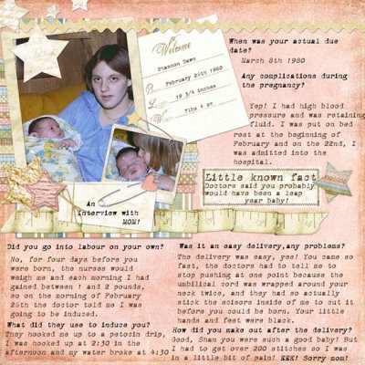 Interview with mom!