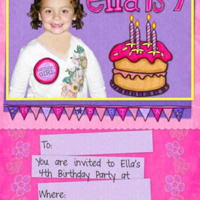 Ella's Party Invitation