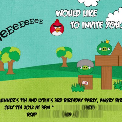 Angry Birds Birthday Invite