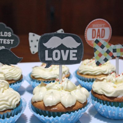 Father's Day cupcake toppers