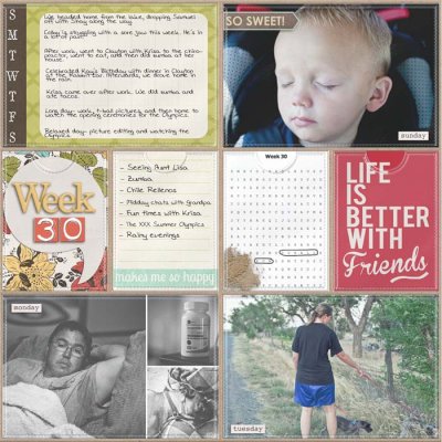 Project Life: Week 30 (left)