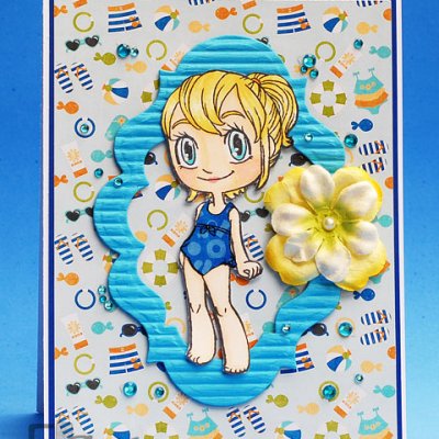 Beach Girl Card