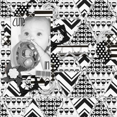 cute in black & white