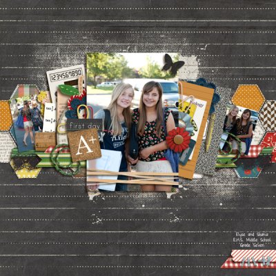 First Day of School - Shania and Elyse
