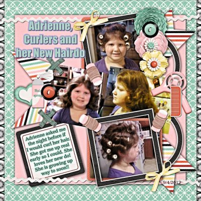 Adrienne, Curlers and her New Hairdo
