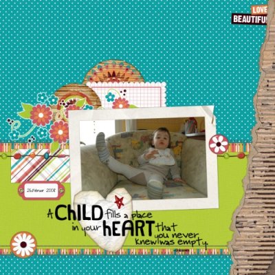 a child fills....