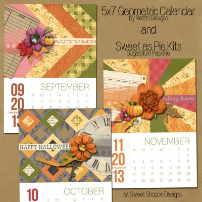 5x7 geometric calendar