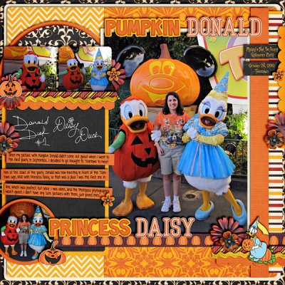 Pumpkin Donald and Princess Daisy