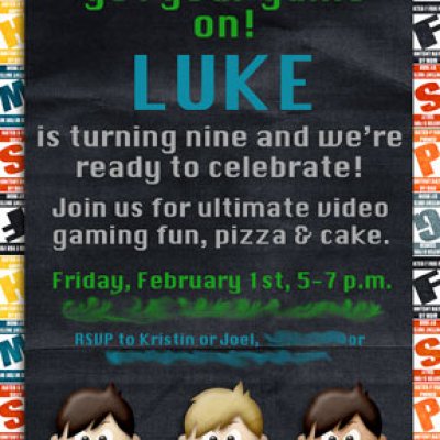 luke's 9th birthday party.