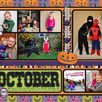 October Calendar Page