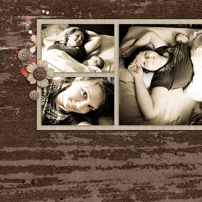 Mom and baby in a bed :)
