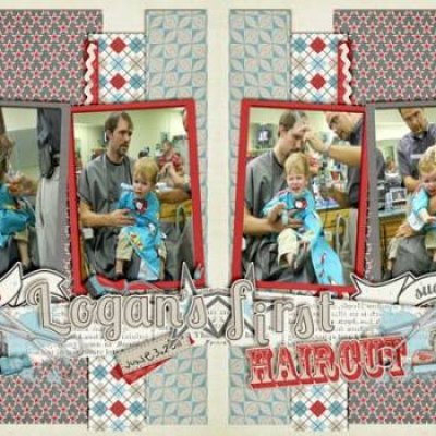 Logan's first haircut