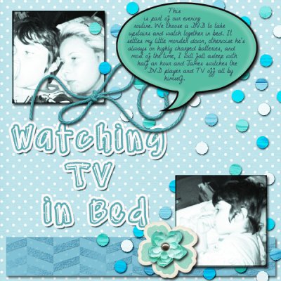 Watching TV in bed