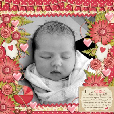 Heidi's birth stats