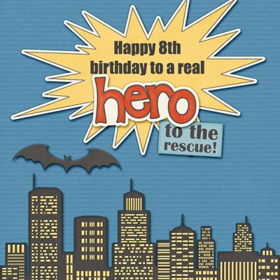Hero Birthday Card