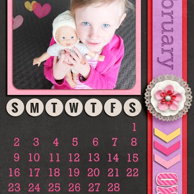 Feb 5x7 calendar