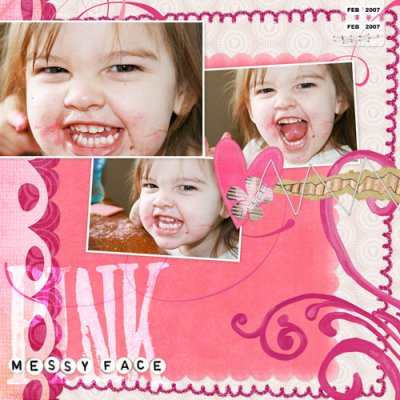 Pink Messy Face