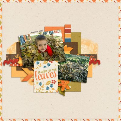 playing in the leaves