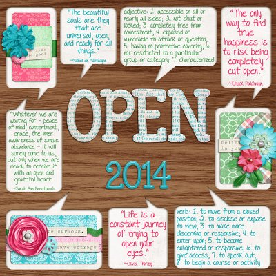 Open -- 2014 One Little Word