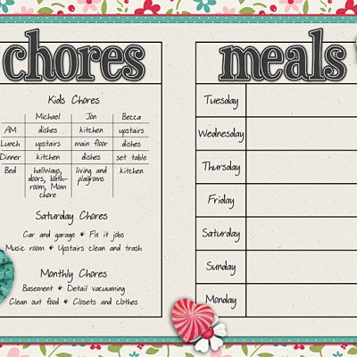 Chores and Meals