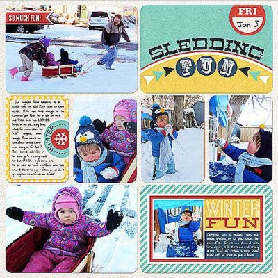Project Life 2014 (Week 1, Day 3, Page 2): Second half of the "Snow Da