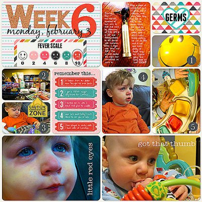 Project Life 2014 (Week 6, Day 1): Little Red Eyes