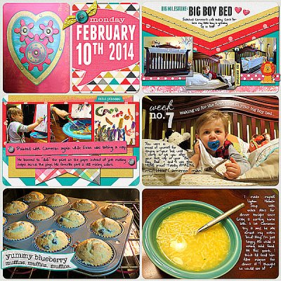 Project Life 2014 (Week 7, Day 1) by Amy Schneider: Big Boy Bed