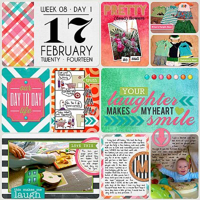 Project Life 2014 (Week 8, Day 1): Your Laughter Makes My Heart Smile