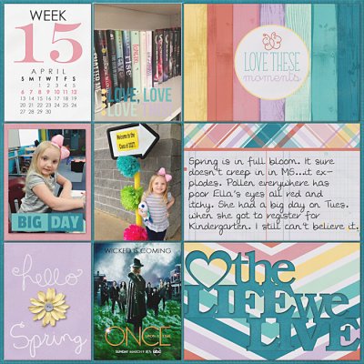 Project Life 2014 Week 15 Left