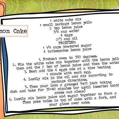 Lemon Cake - Recipe Swap