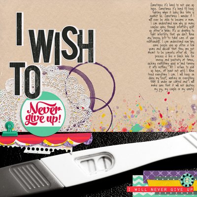 I wish to never give up
