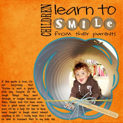 Children learn to smile...