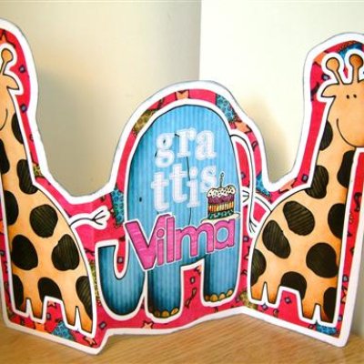 Triple-folded hybrid birthday card