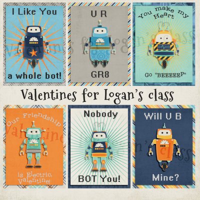 Valentines for Logan's class