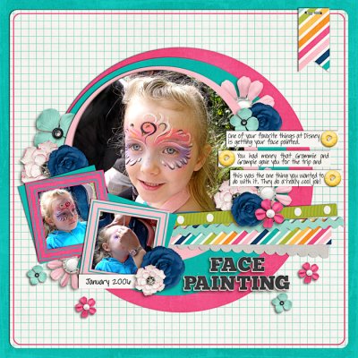 Face Painting - Journal with word strips challenge